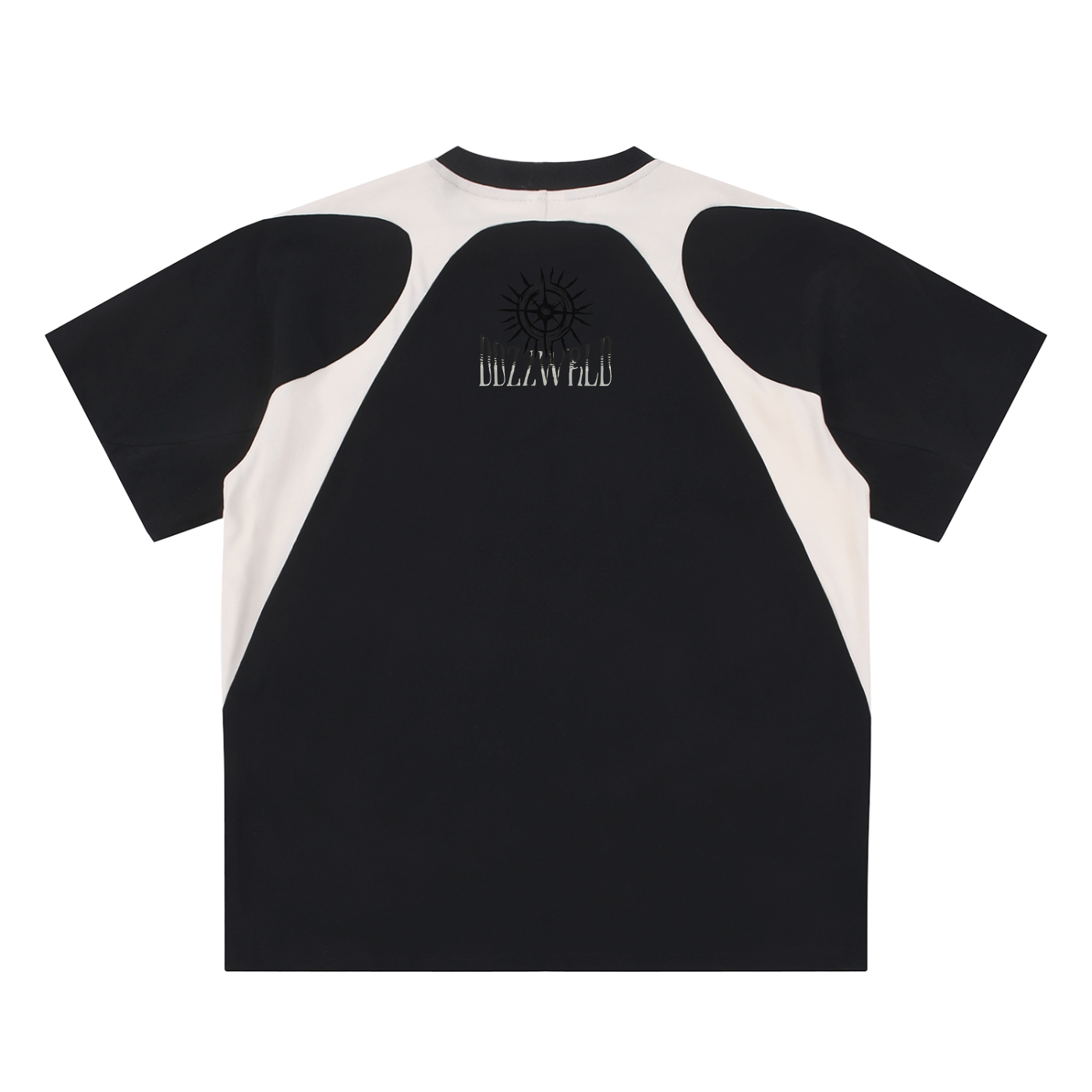 Contrast Panel Cotton T-Shirt