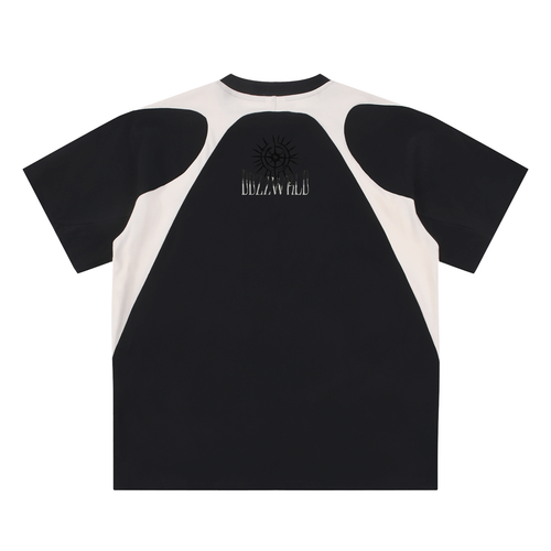 Contrast Panel Cotton T-Shirt