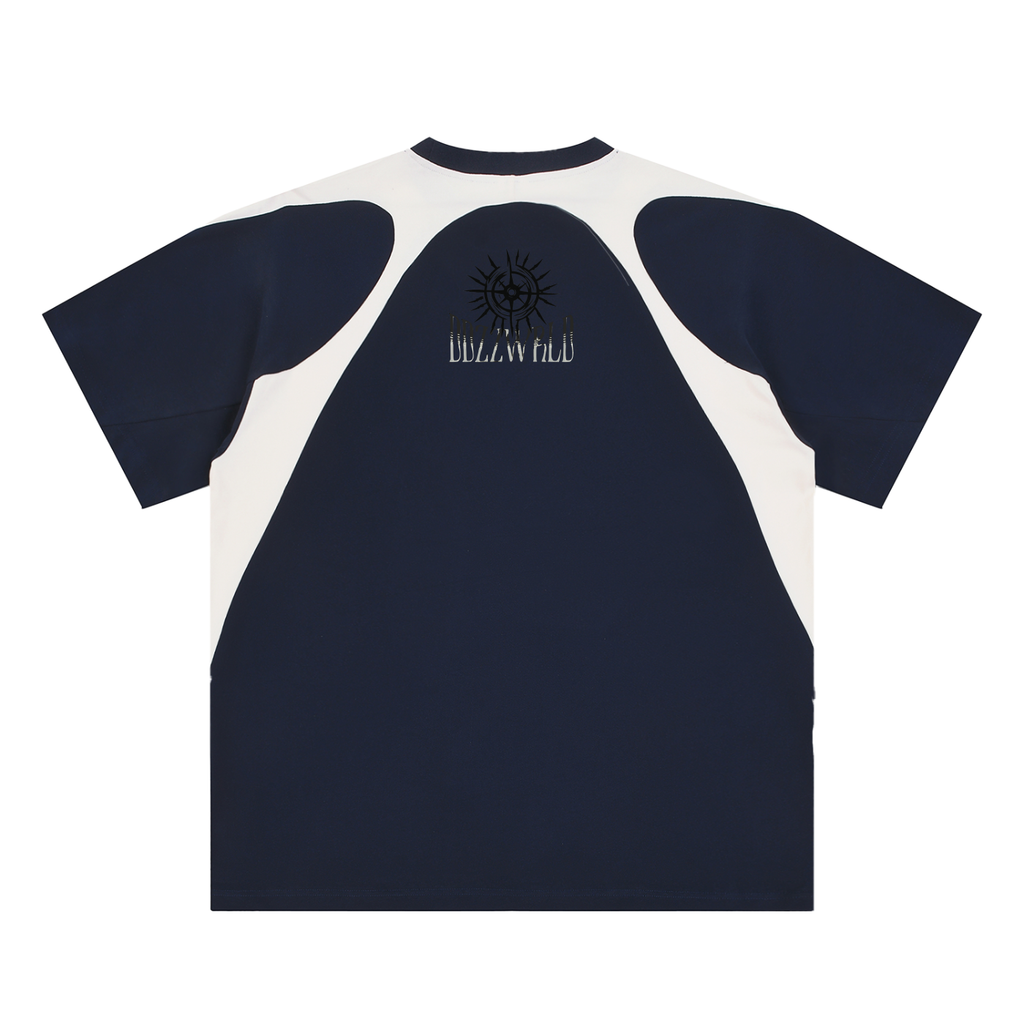 Contrast Panel Cotton T-Shirt