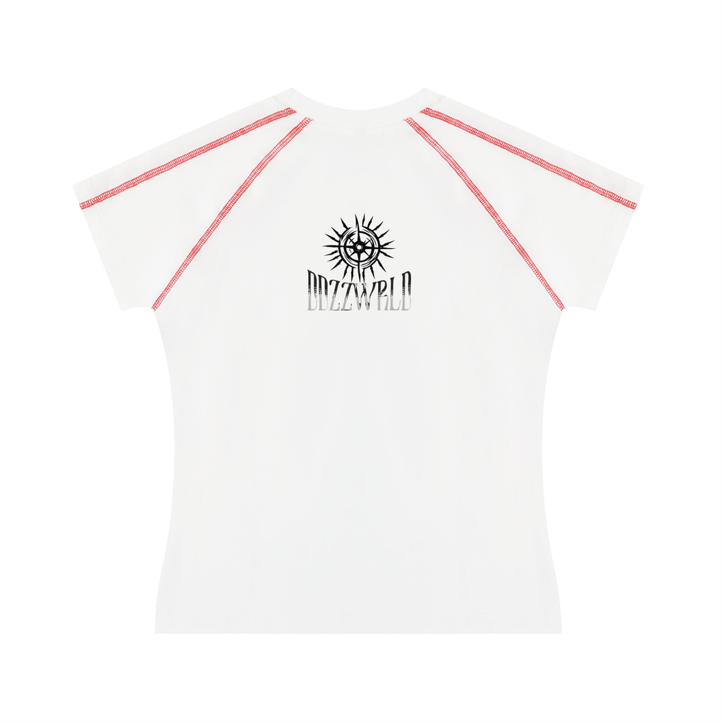 Summer Women's Contrast Stitch Raglan T-Shirt
