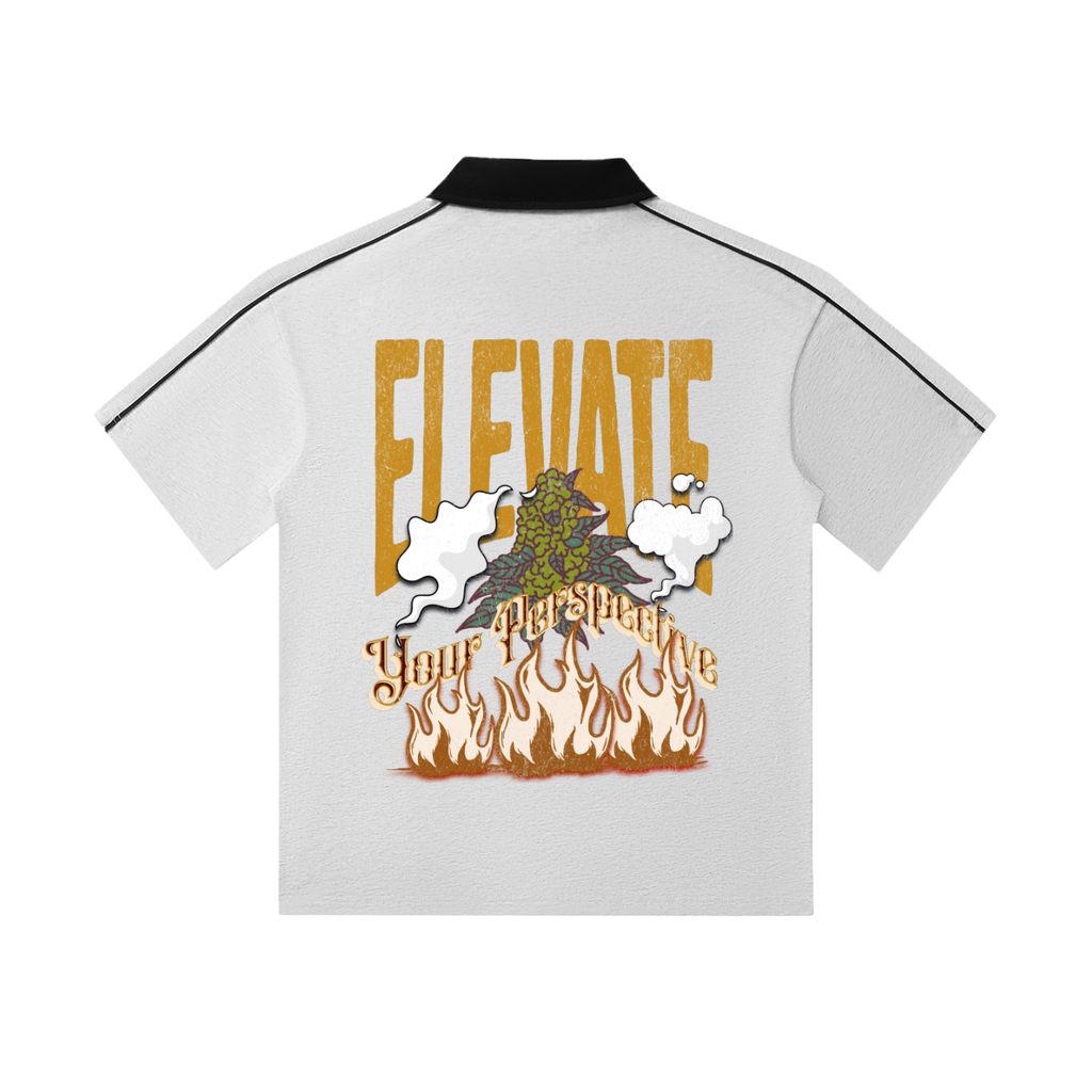 ELEVATE Contrast Collar Short-Sleeve Polo Shirt