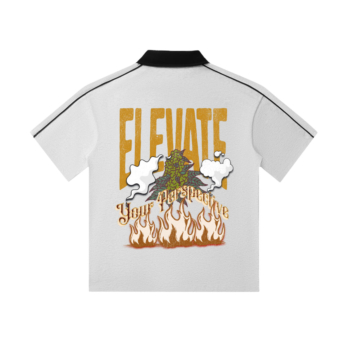 ELEVATE Contrast Collar Short-Sleeve Polo Shirt