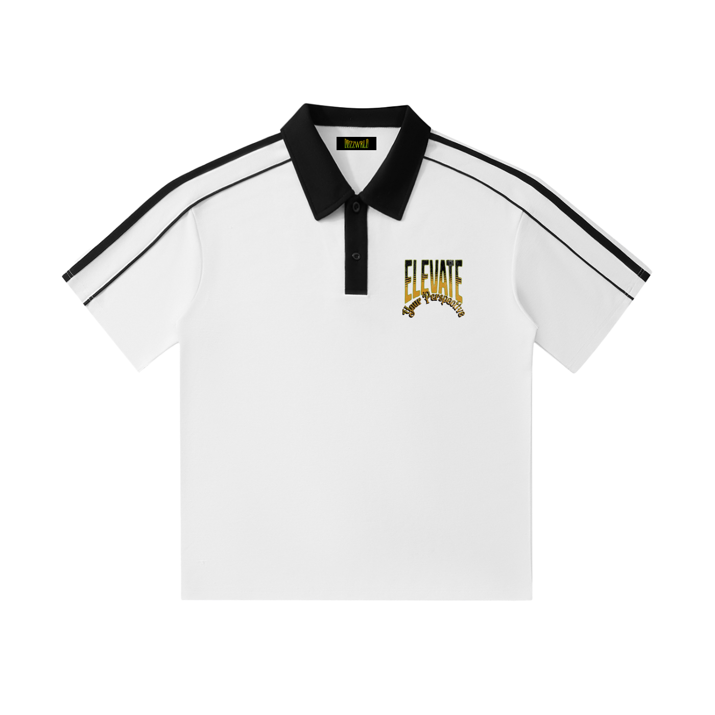 ELEVATE Contrast Collar Short-Sleeve Polo Shirt