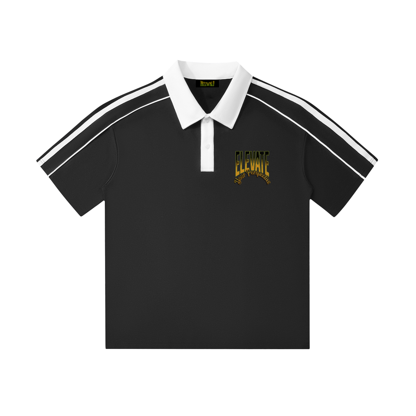 ELEVATE Contrast Collar Short-Sleeve Polo Shirt