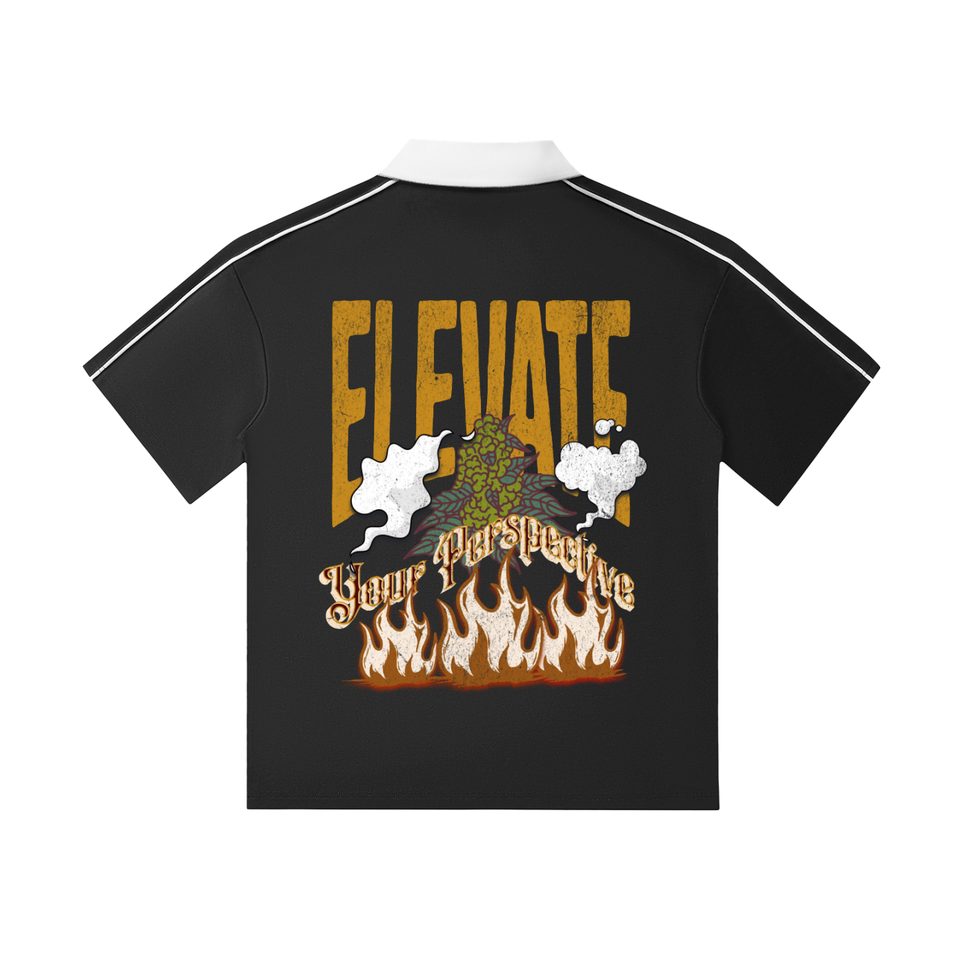 ELEVATE Contrast Collar Short-Sleeve Polo Shirt