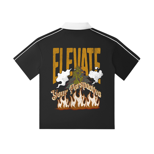 ELEVATE Contrast Collar Short-Sleeve Polo Shirt