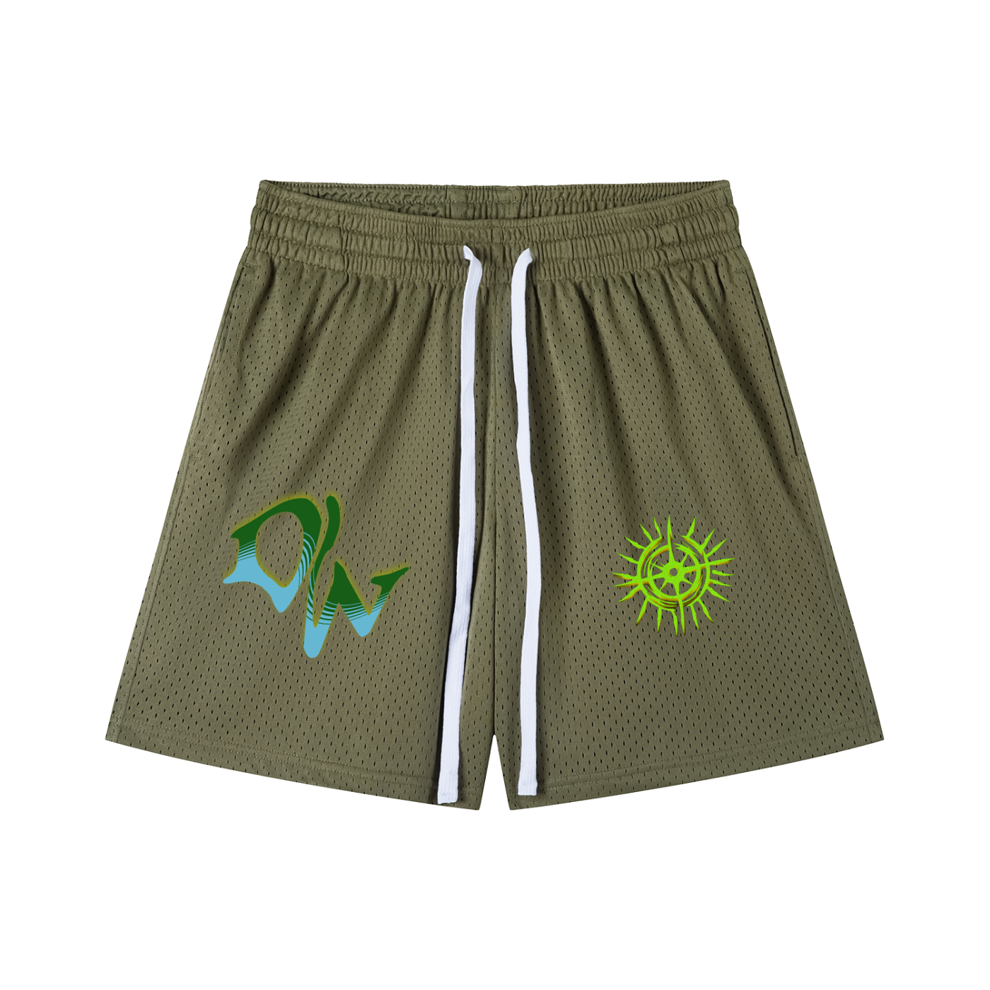 Mesh Drawstring Shorts