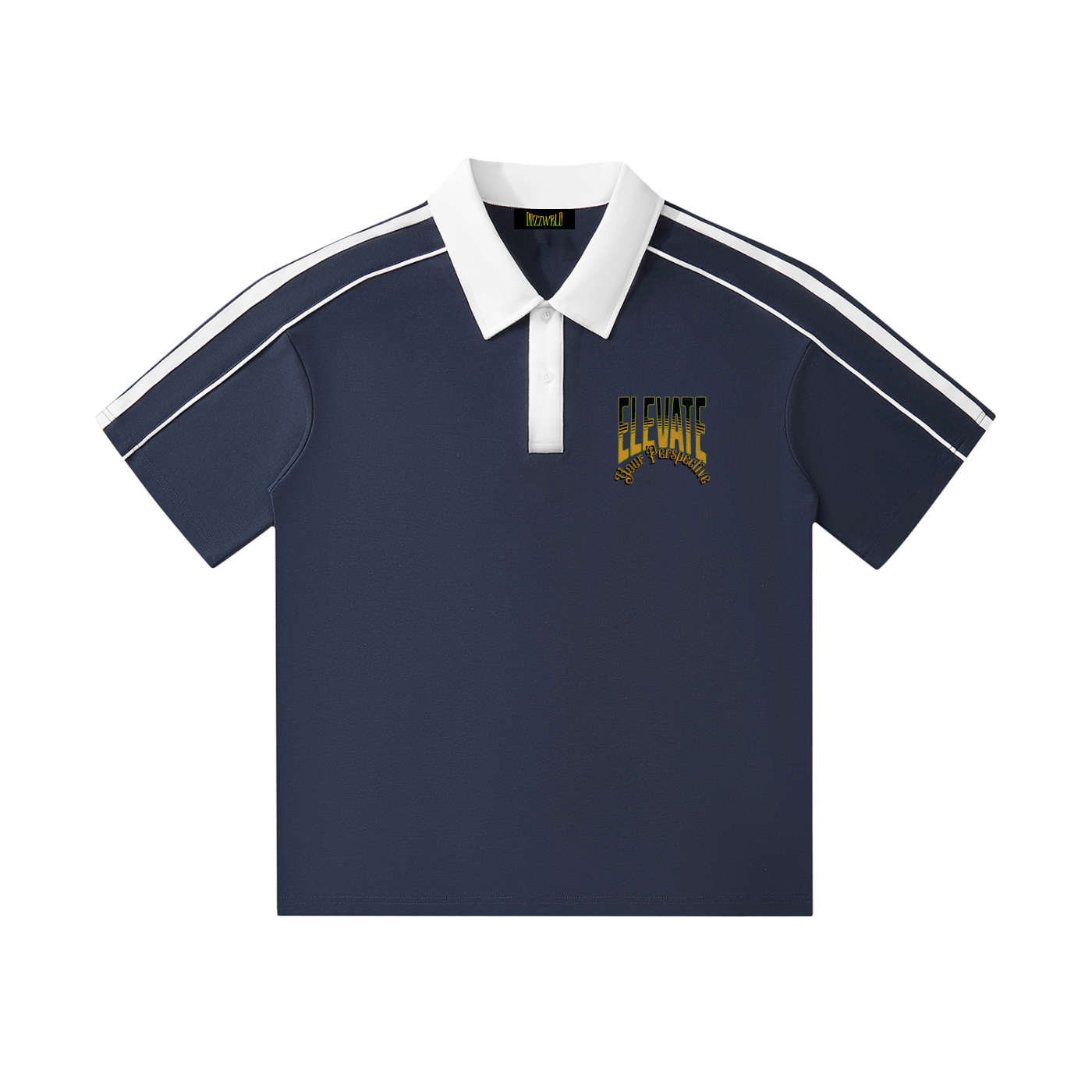 ELEVATE Contrast Collar Short-Sleeve Polo Shirt