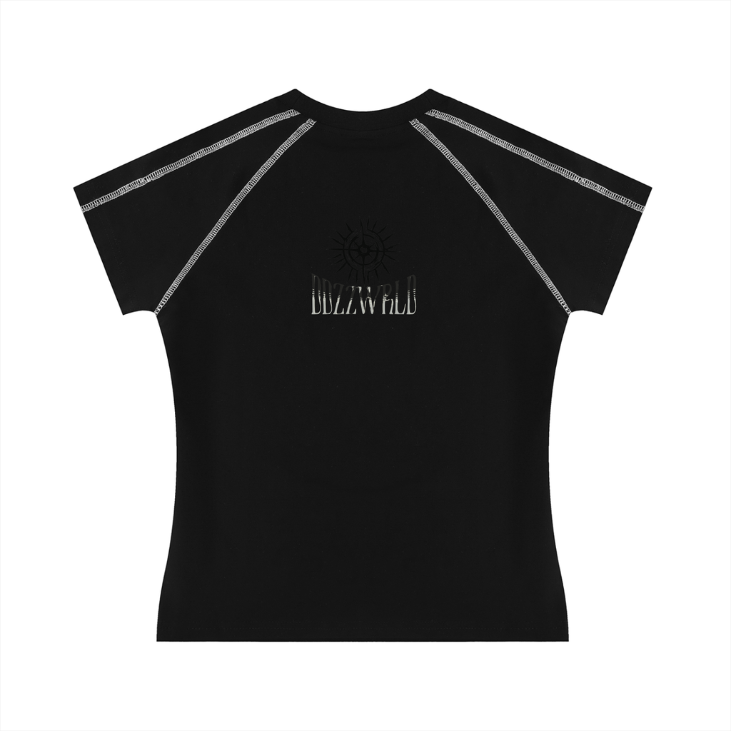 Summer Women's Contrast Stitch Raglan T-Shirt
