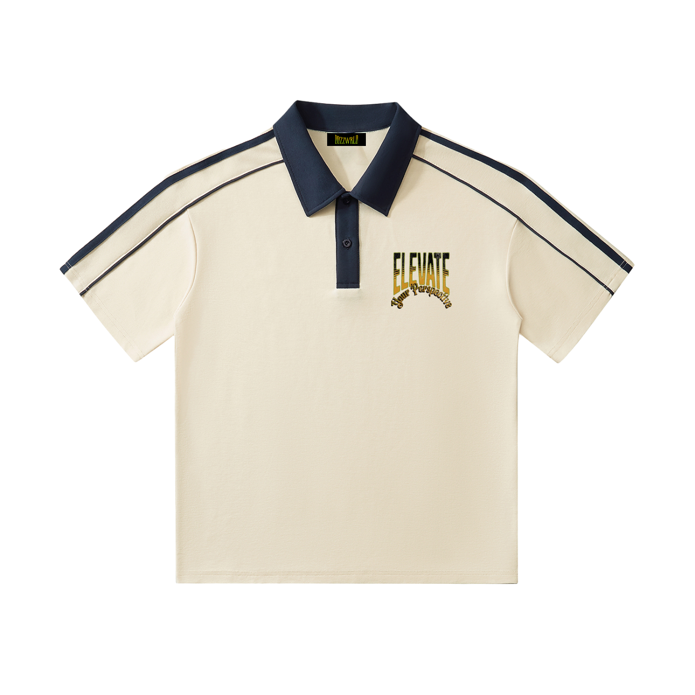 ELEVATE Contrast Collar Short-Sleeve Polo Shirt