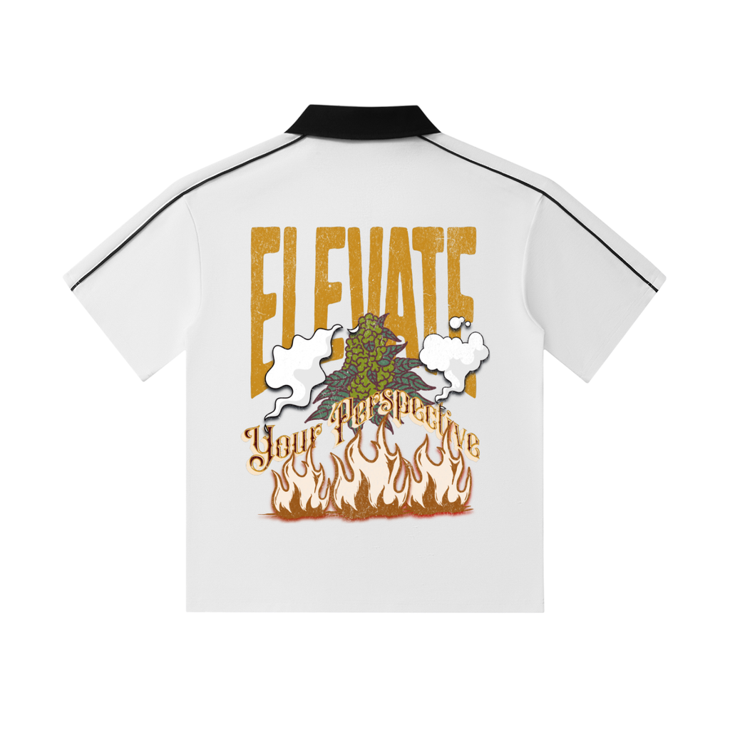 ELEVATE Contrast Collar Short-Sleeve Polo Shirt