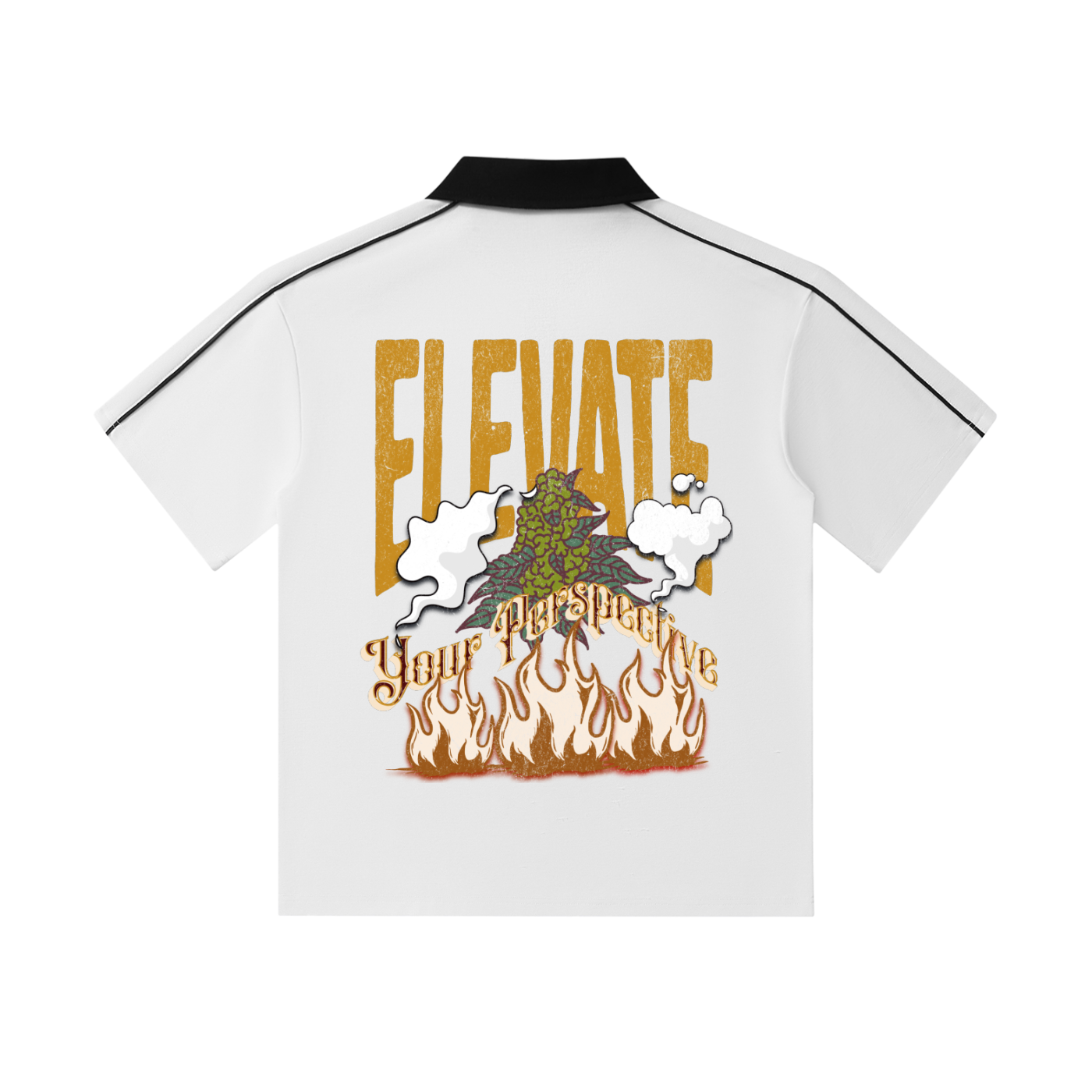 ELEVATE Contrast Collar Short-Sleeve Polo Shirt