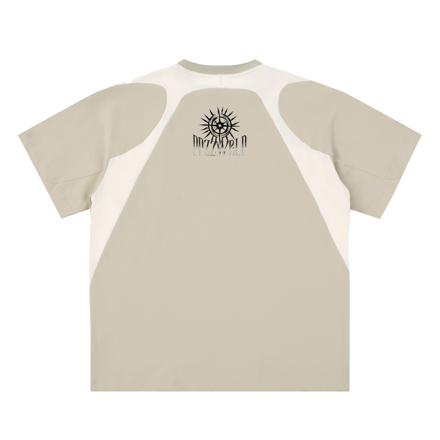 Contrast Panel Cotton T-Shirt